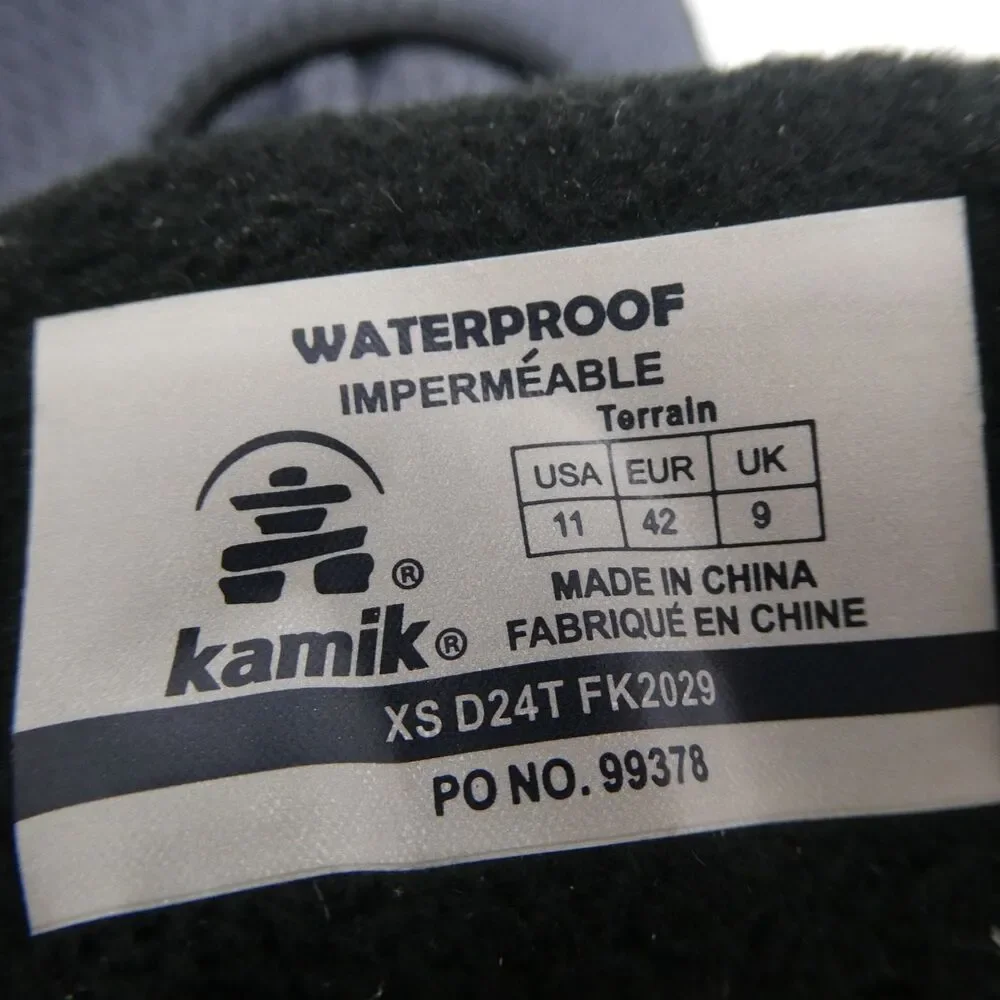 Kamik Women's US 11 Terrain Fall Shoes Waterproof Suede Upper Dark Grey